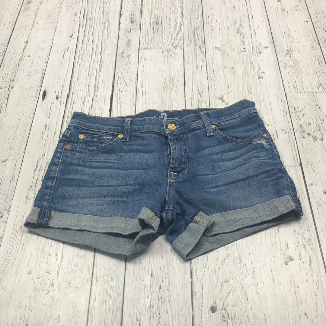 7 for all mankind blue jean shorts - Hers XS/26