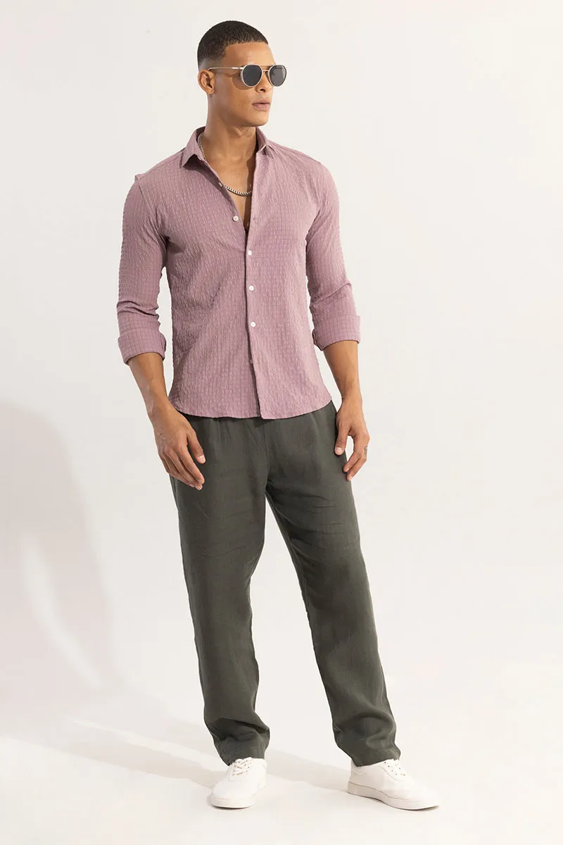 AiryCheck Mauve Seer Sucker Shirt