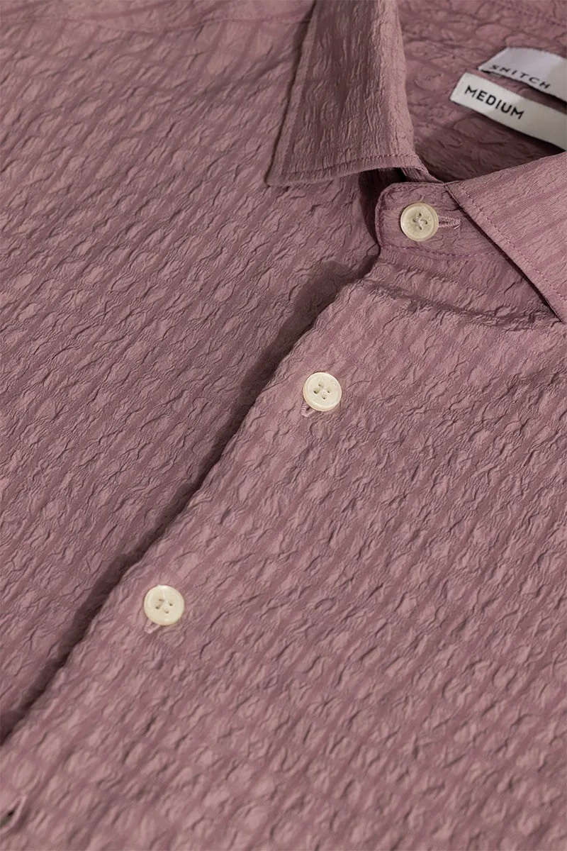 AiryCheck Mauve Seer Sucker Shirt