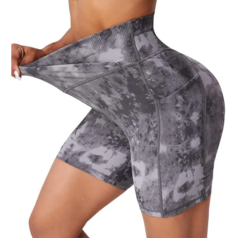 Audrey Tie Dye V Cross Workout Shorts