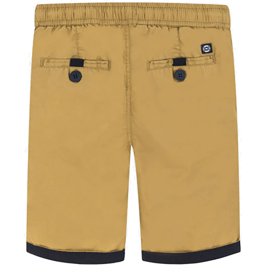 Beige Ochre Bermuda Shorts