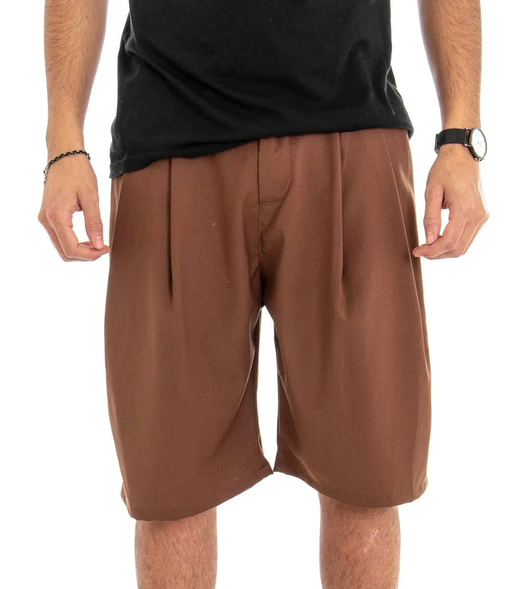 Bermuda Pantaloncini Uomo Corto Camel Tasca America GIOSAL-PC1359A