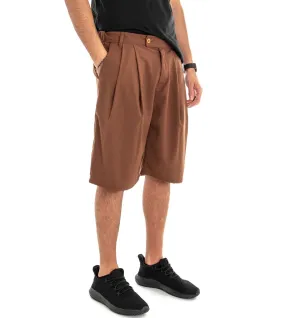 Bermuda Pantaloncini Uomo Corto Camel Tasca America GIOSAL-PC1359A