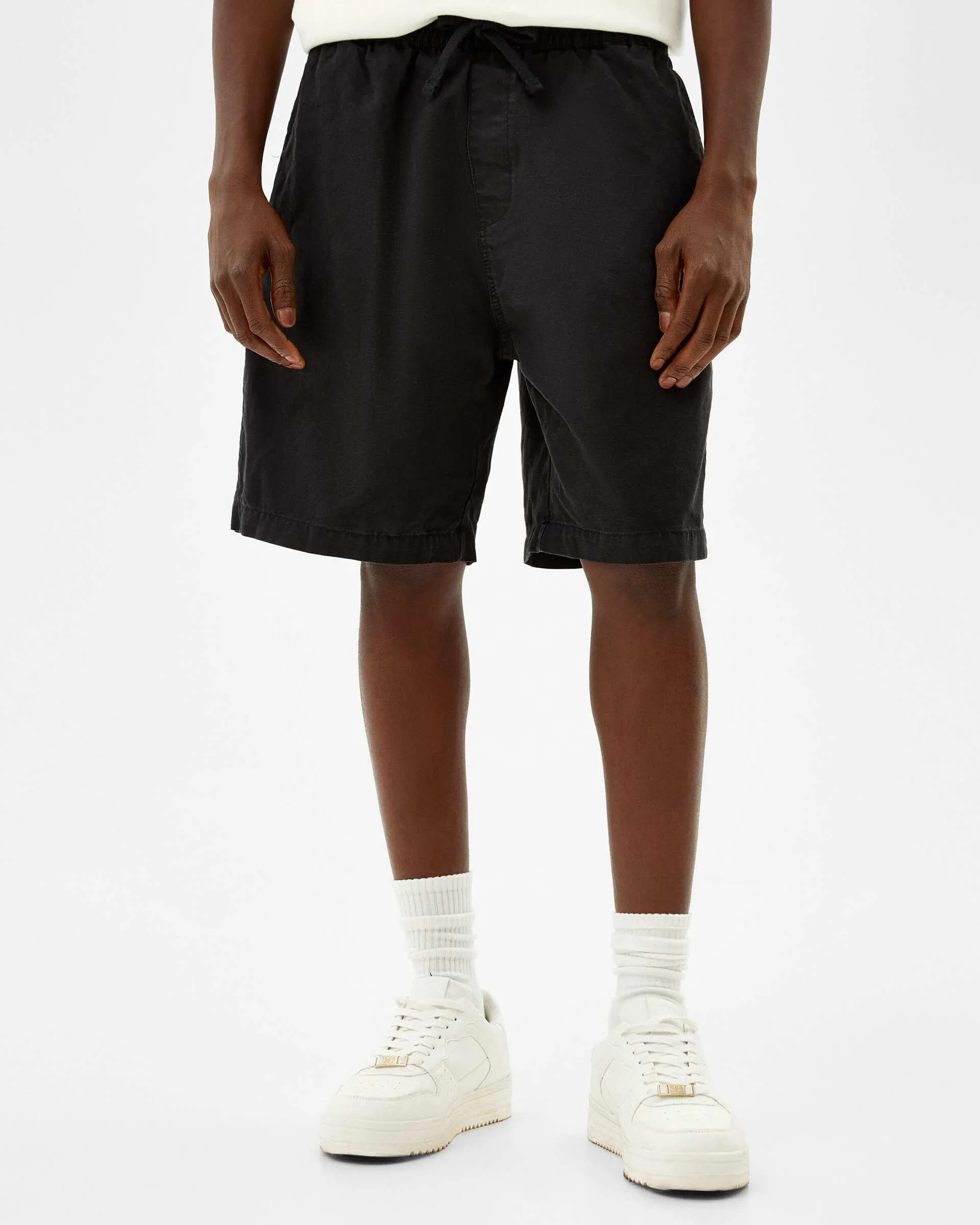 Bershka Cotton jogger Bermuda shorts