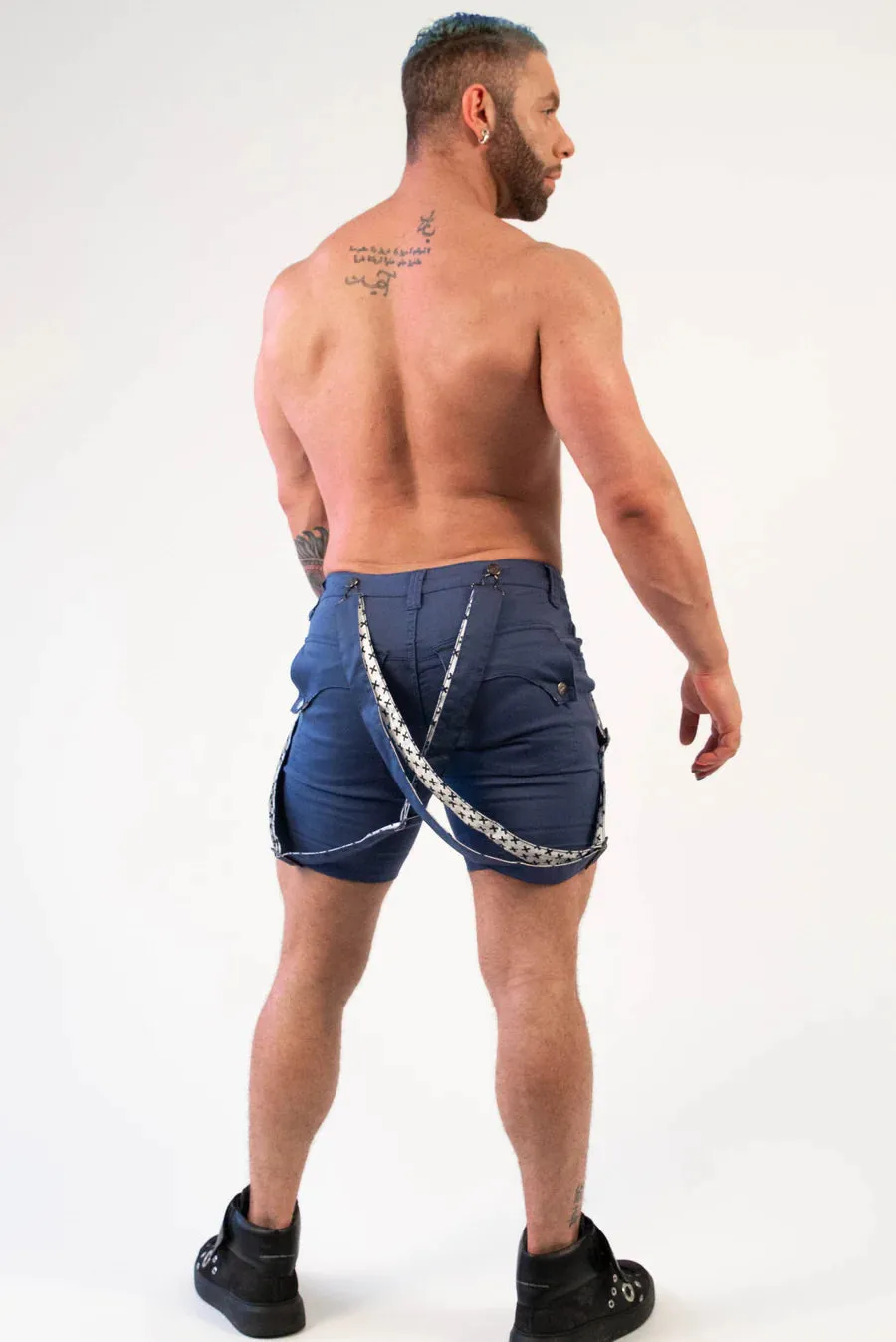 Blaze Suspender Short (Blueberry)