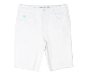 BORN FLY DENIM LOGO SHORTS WHITE - 2303D4643