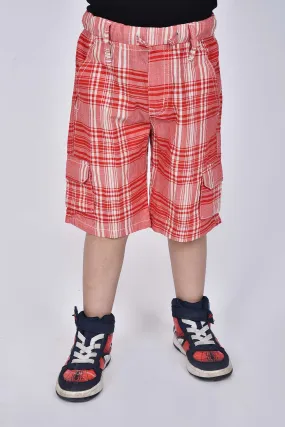 Boy’s Plaid Cargo Shorts