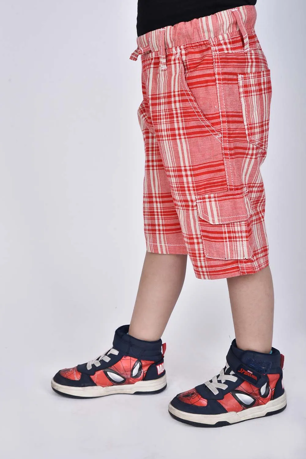 Boy’s Plaid Cargo Shorts