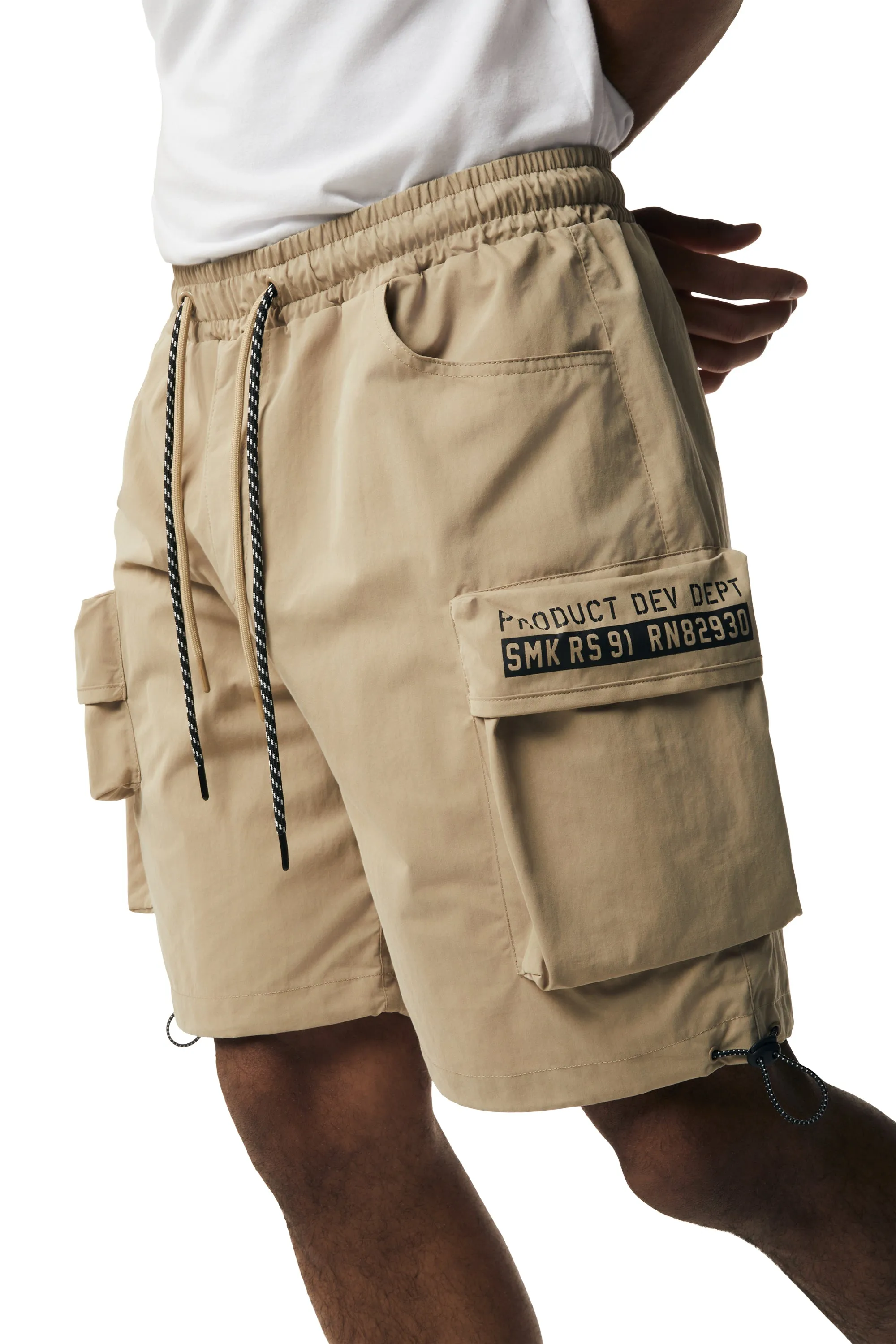 Brushed Cargo Shorts - Khaki