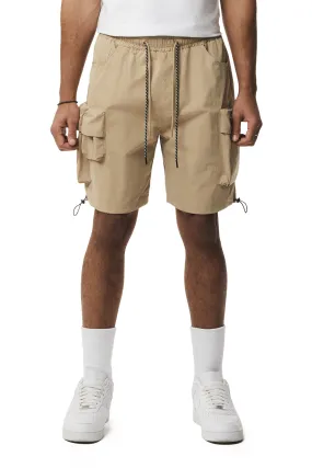 Brushed Cargo Shorts - Khaki