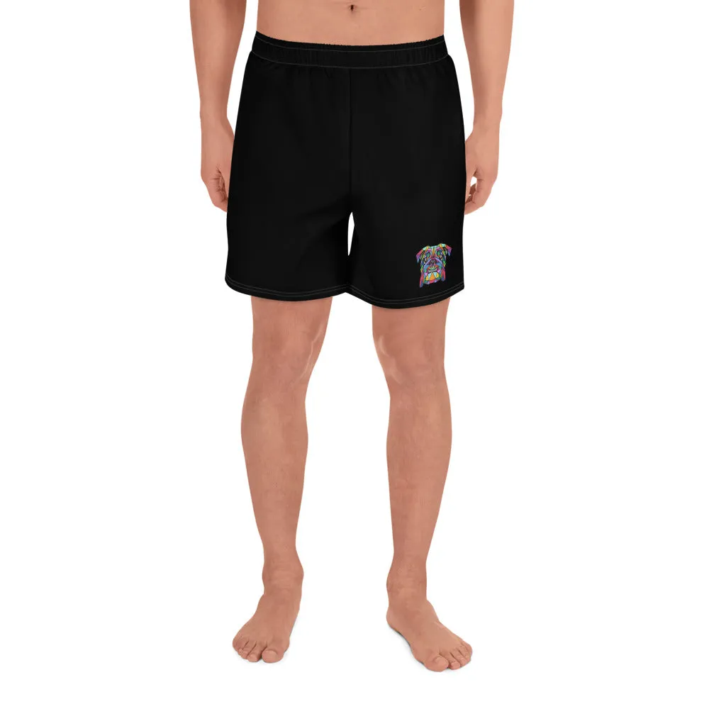 Bulldog Black Men's Athletic Long Shorts