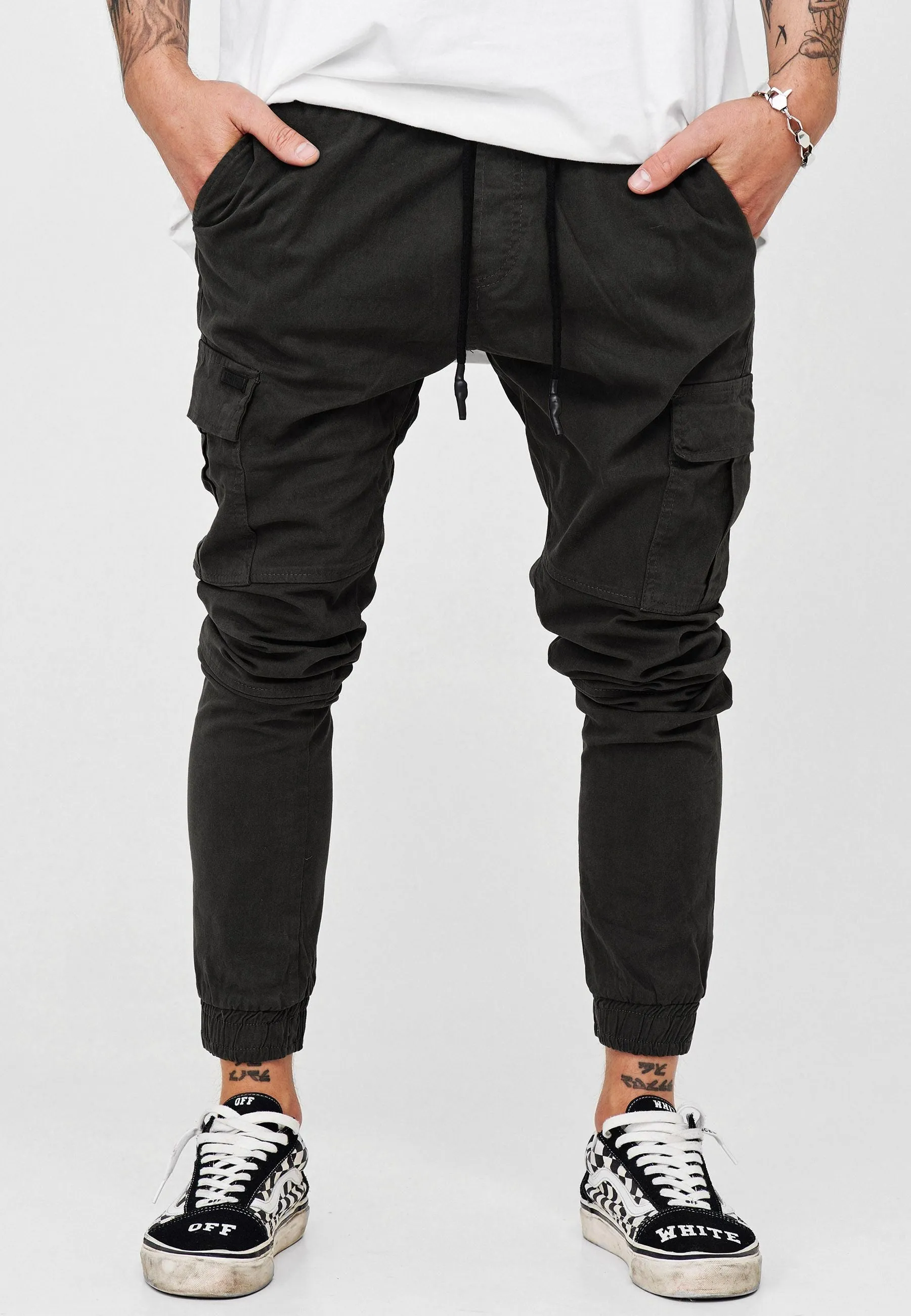 Cargo Jogger Chino Dunkelgrau 3839