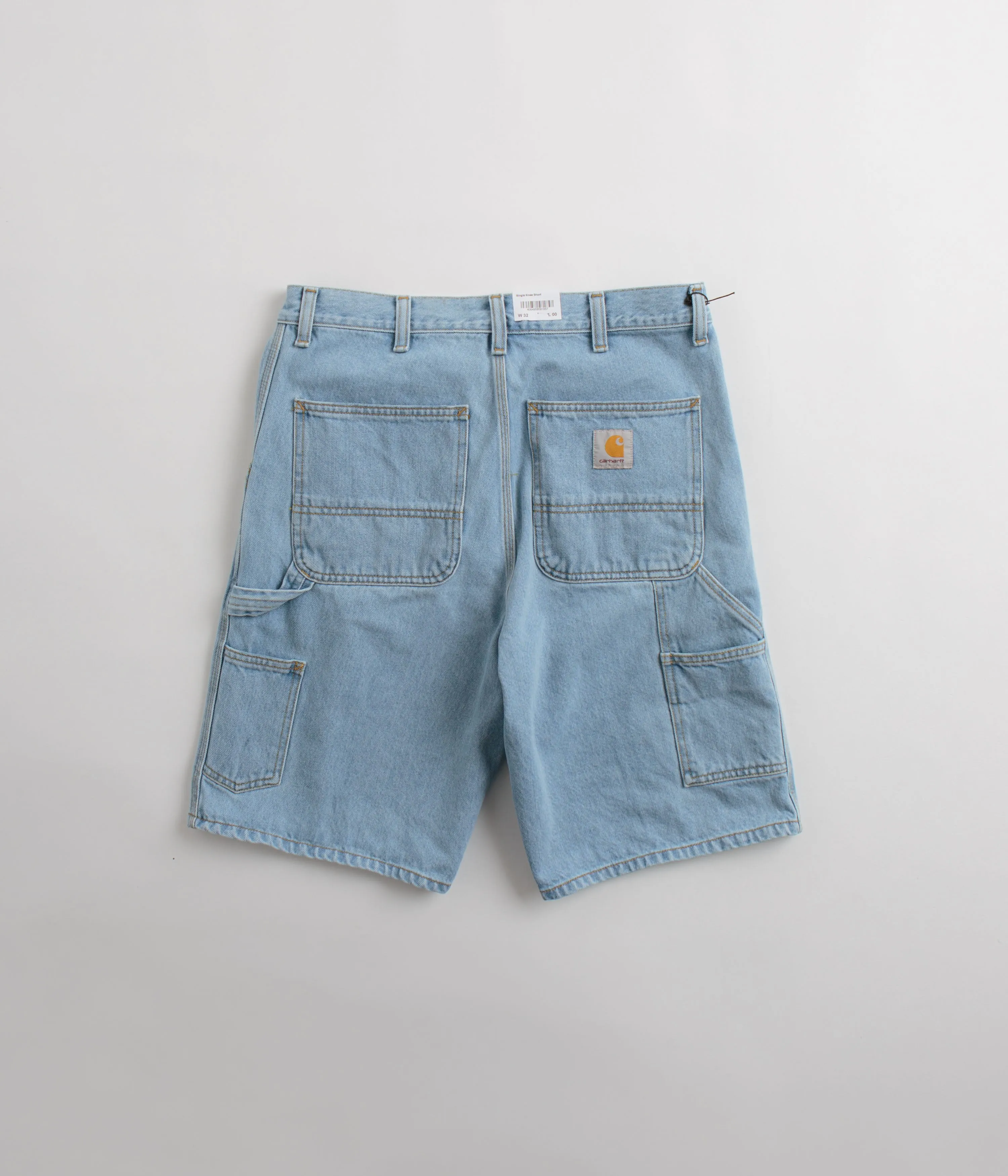 Carhartt Single Knee Shorts - Heavy Stone Bleached Blue