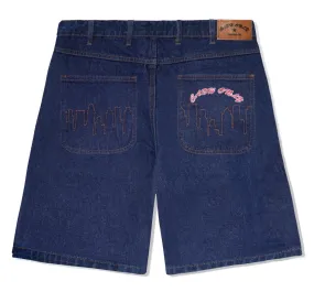 Cash Only Logo Denim Jorts / Raw Indigo