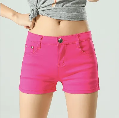 COLOR PARTY DENIM SHORTS