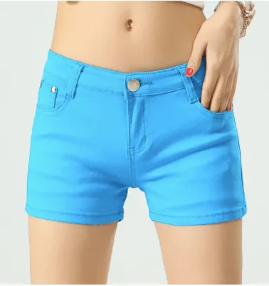 COLOR PARTY DENIM SHORTS