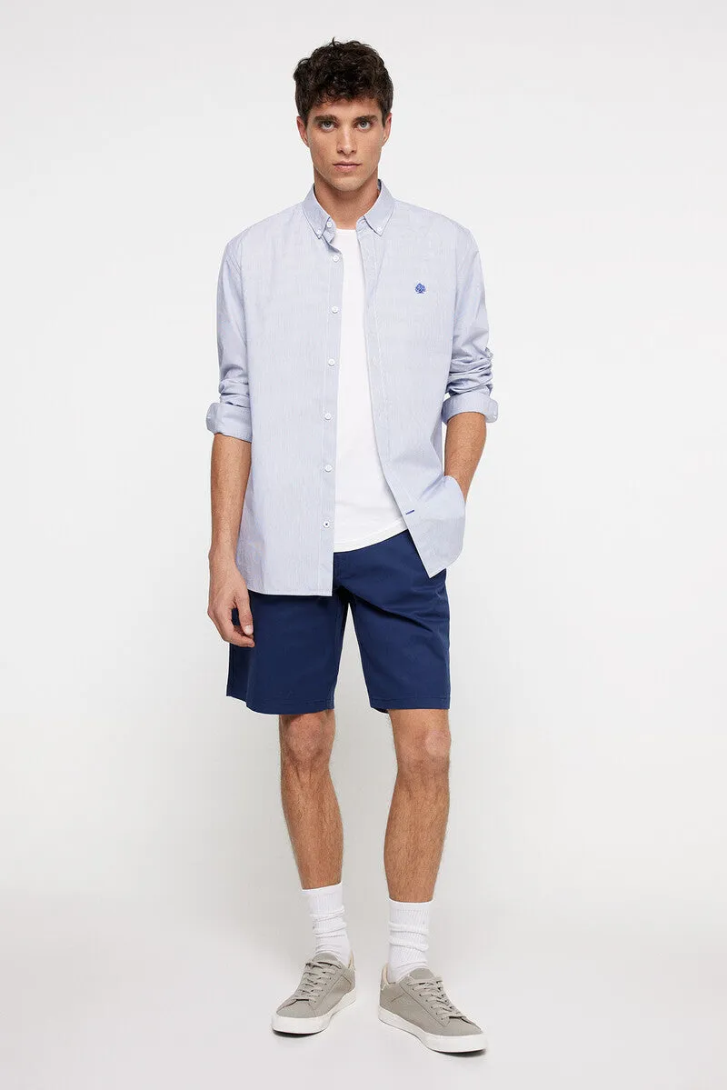 Coloured comfort fit Bermuda shorts - Blue