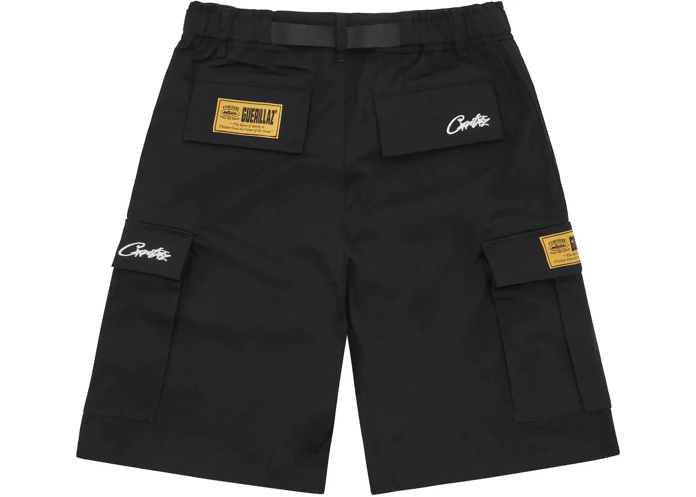 Corteiz Alcatraz Cargo Shorts Black