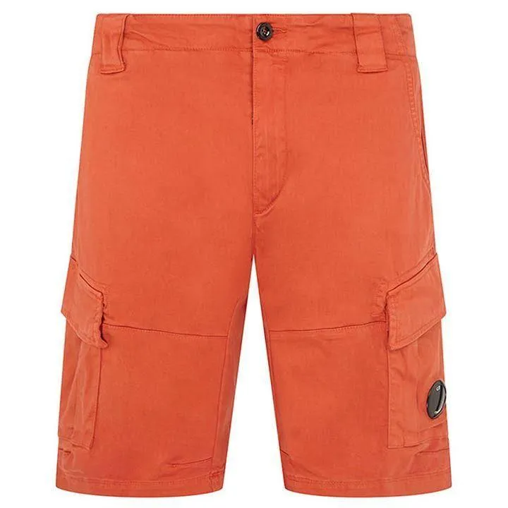 CP COMPANY Lens Cargo Shorts Orange