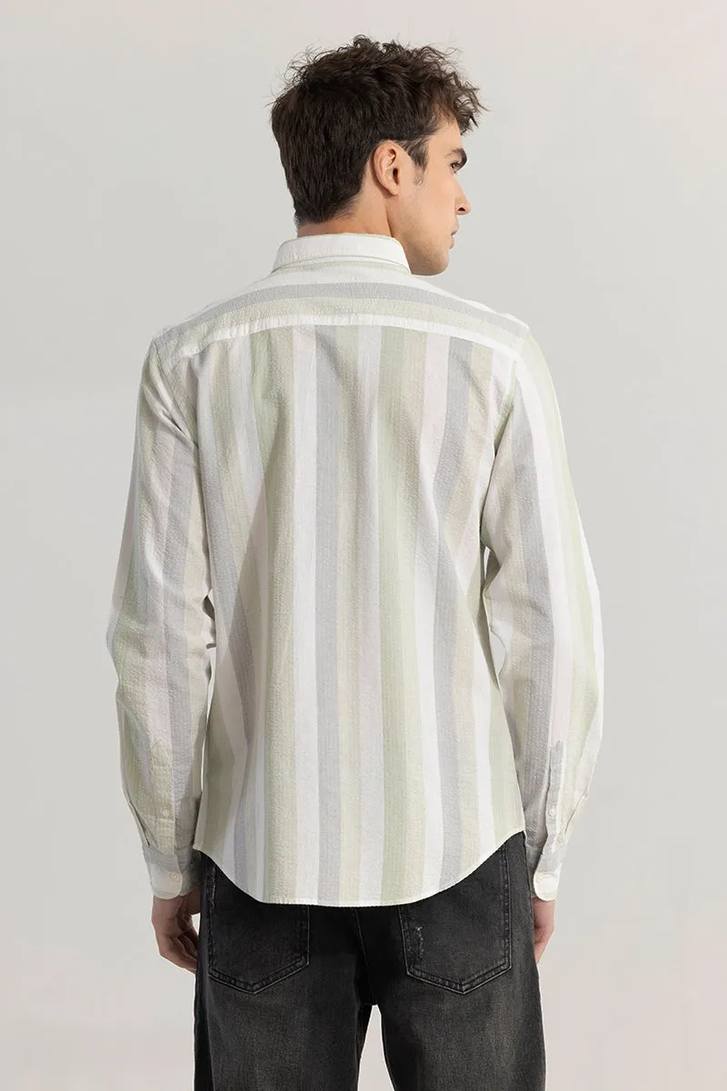 Dapper Stripe Moss Green Shirt