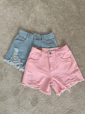 DENIM SHORTS - BLUE