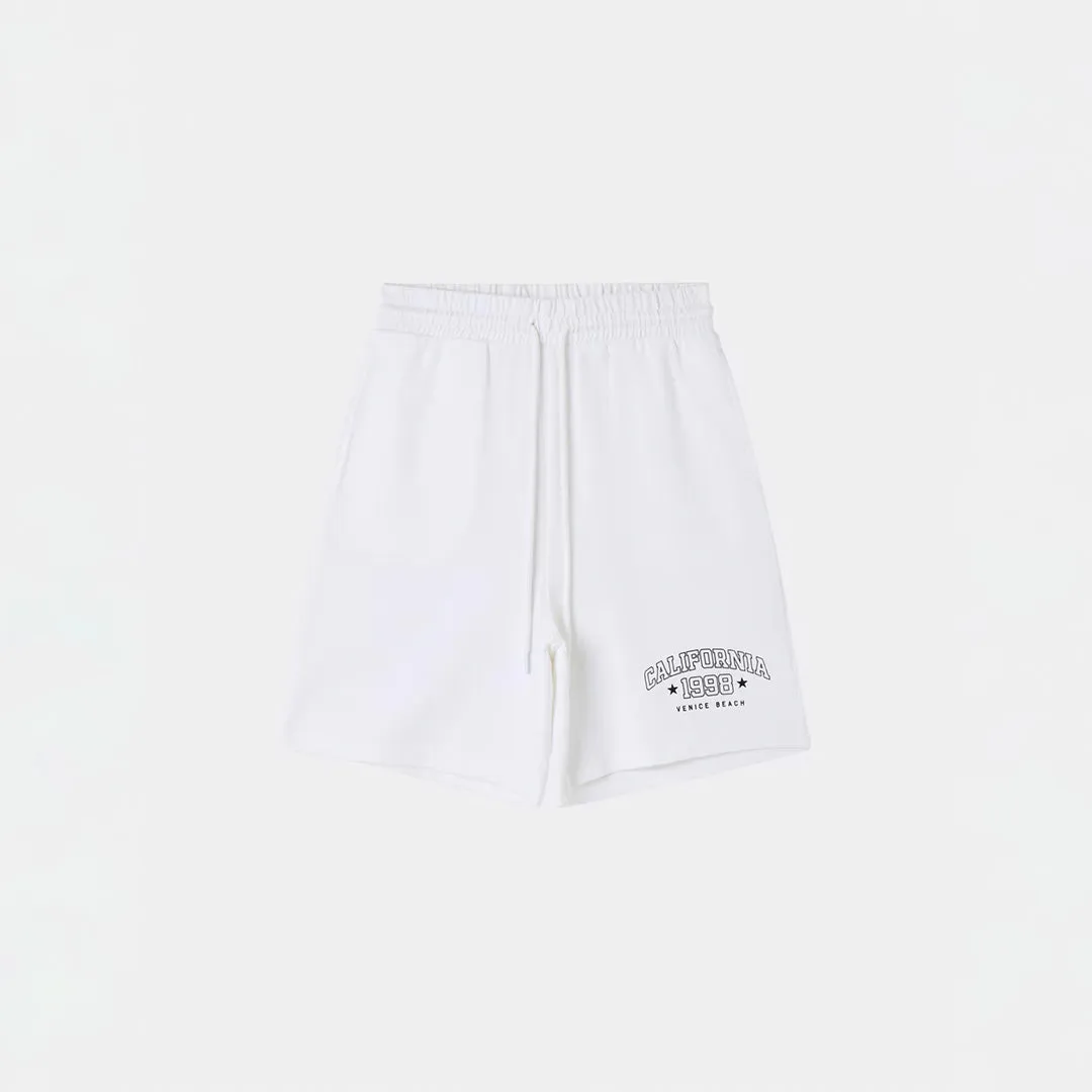 Drawstring Closure Bermuda Shorts