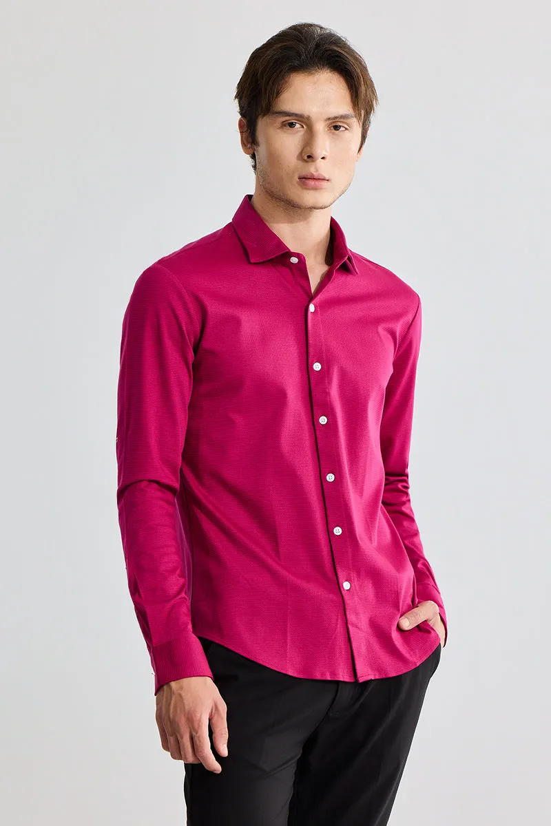 EasyFlex Self Design Red Shirt