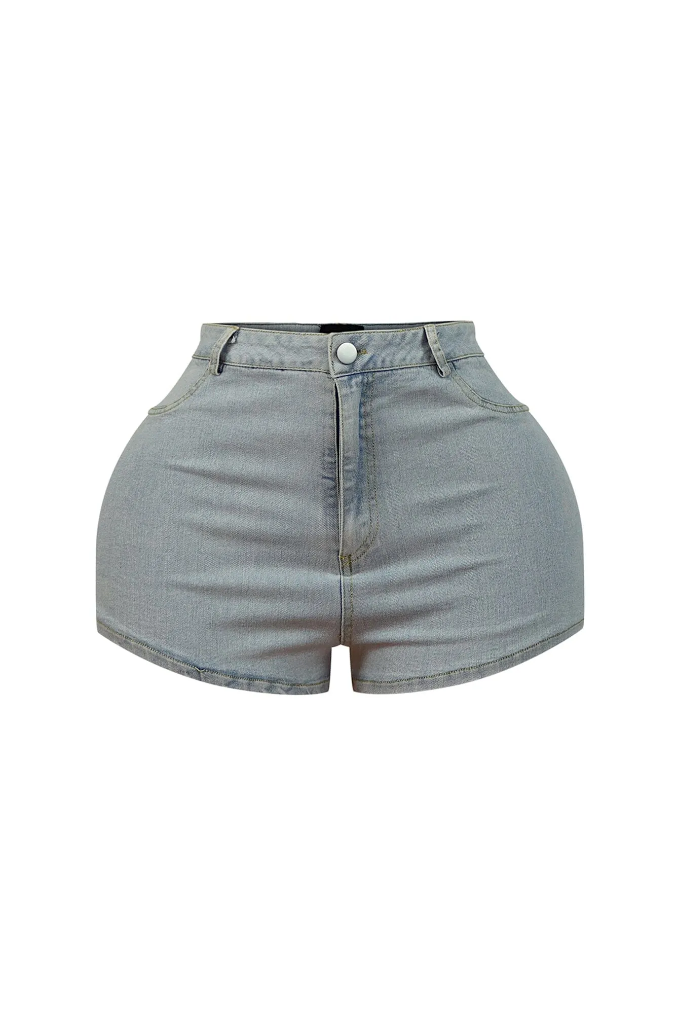 Elara Back Star Patched Denim Shorts