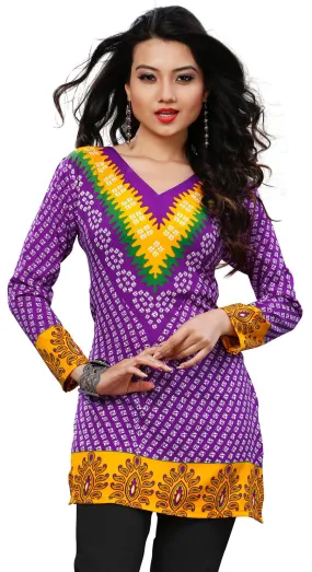 Elegant Purple Ethnic Indian Kurti for Women