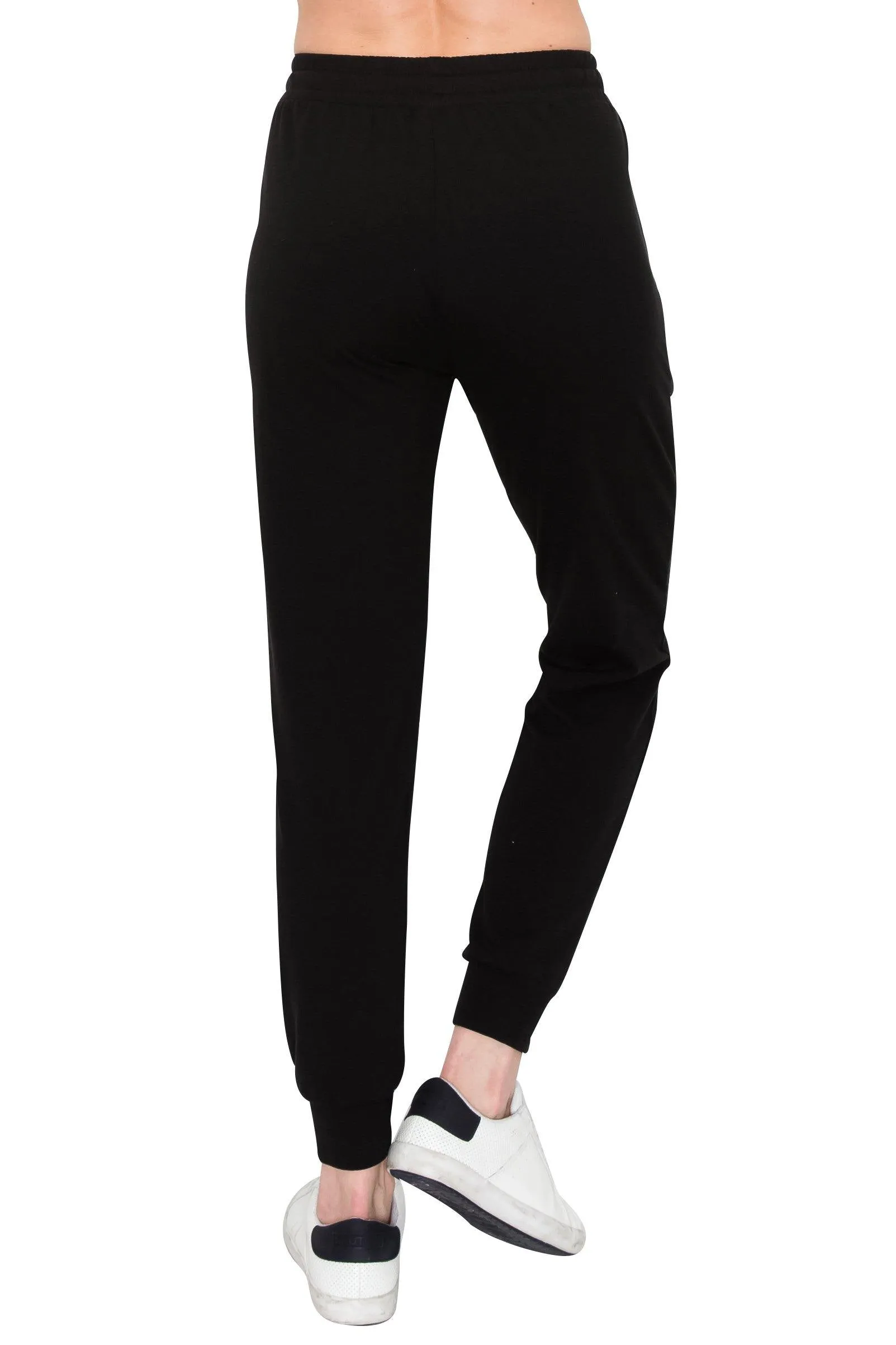 Fleece Jogger Sweatpants - Soft Stretch Warm Sweatpants with Pockets and Zipper Accents