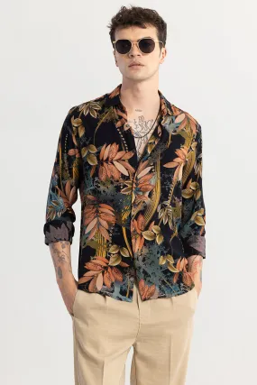 Flowerie Brown Shirt