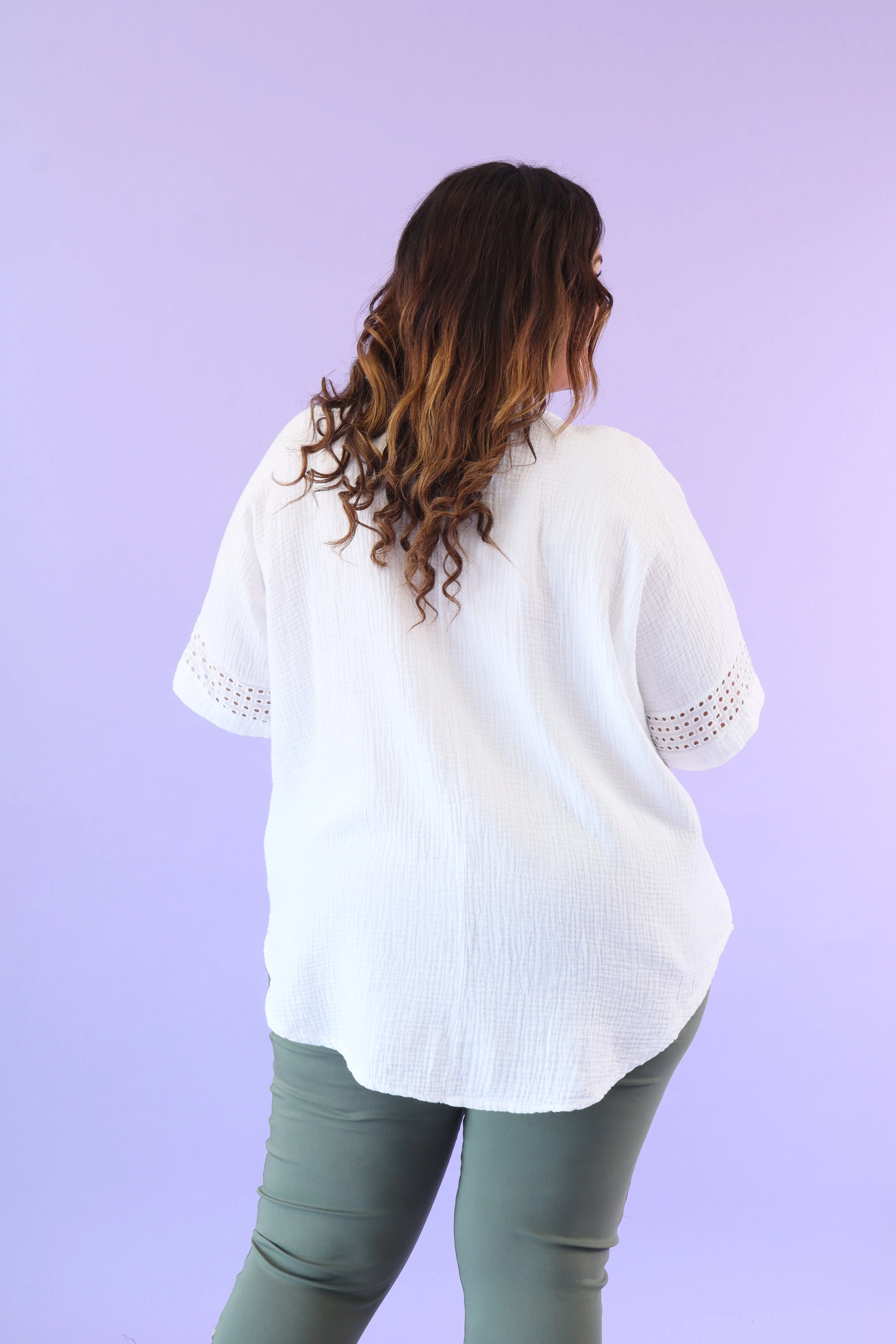 Hana Cotton Blouse in White