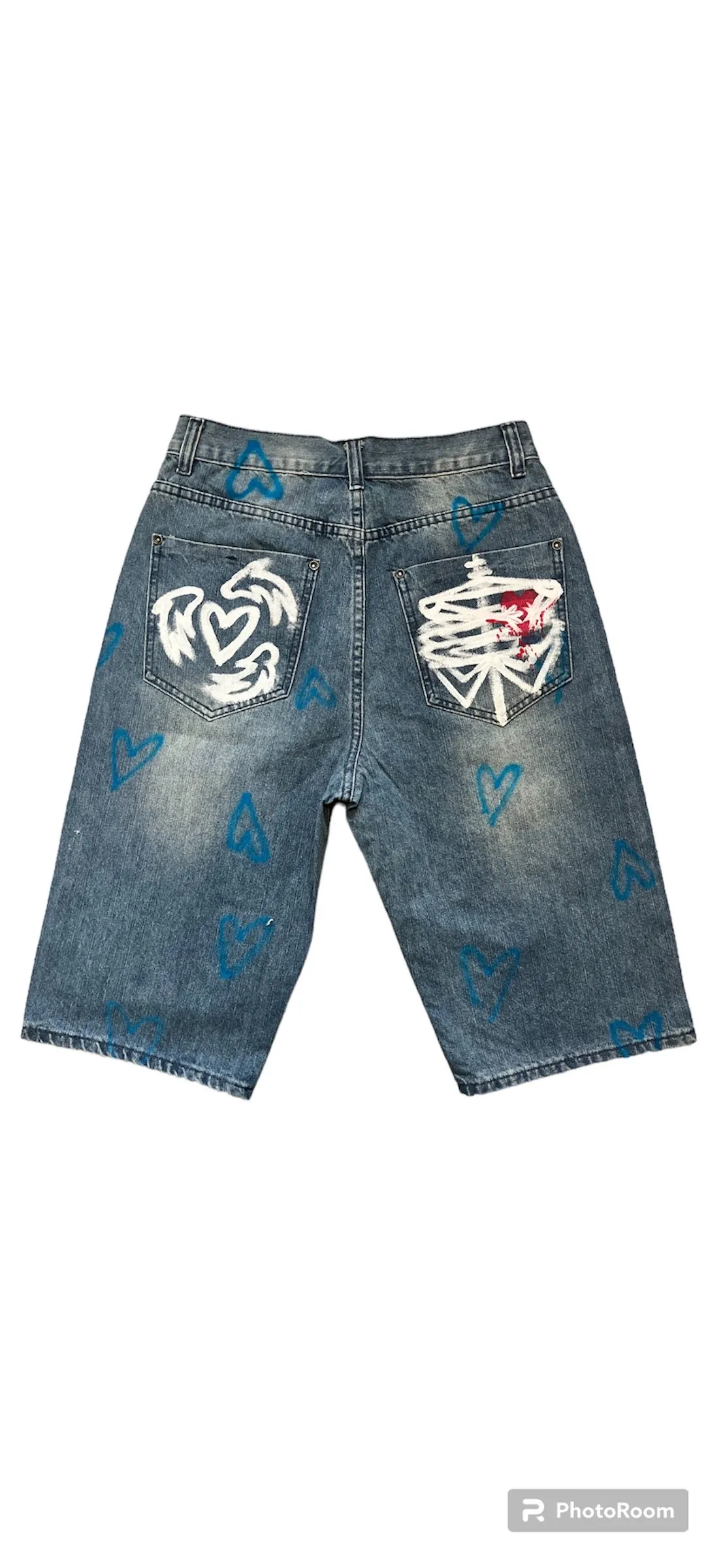 Hand Painted Denim Shorts