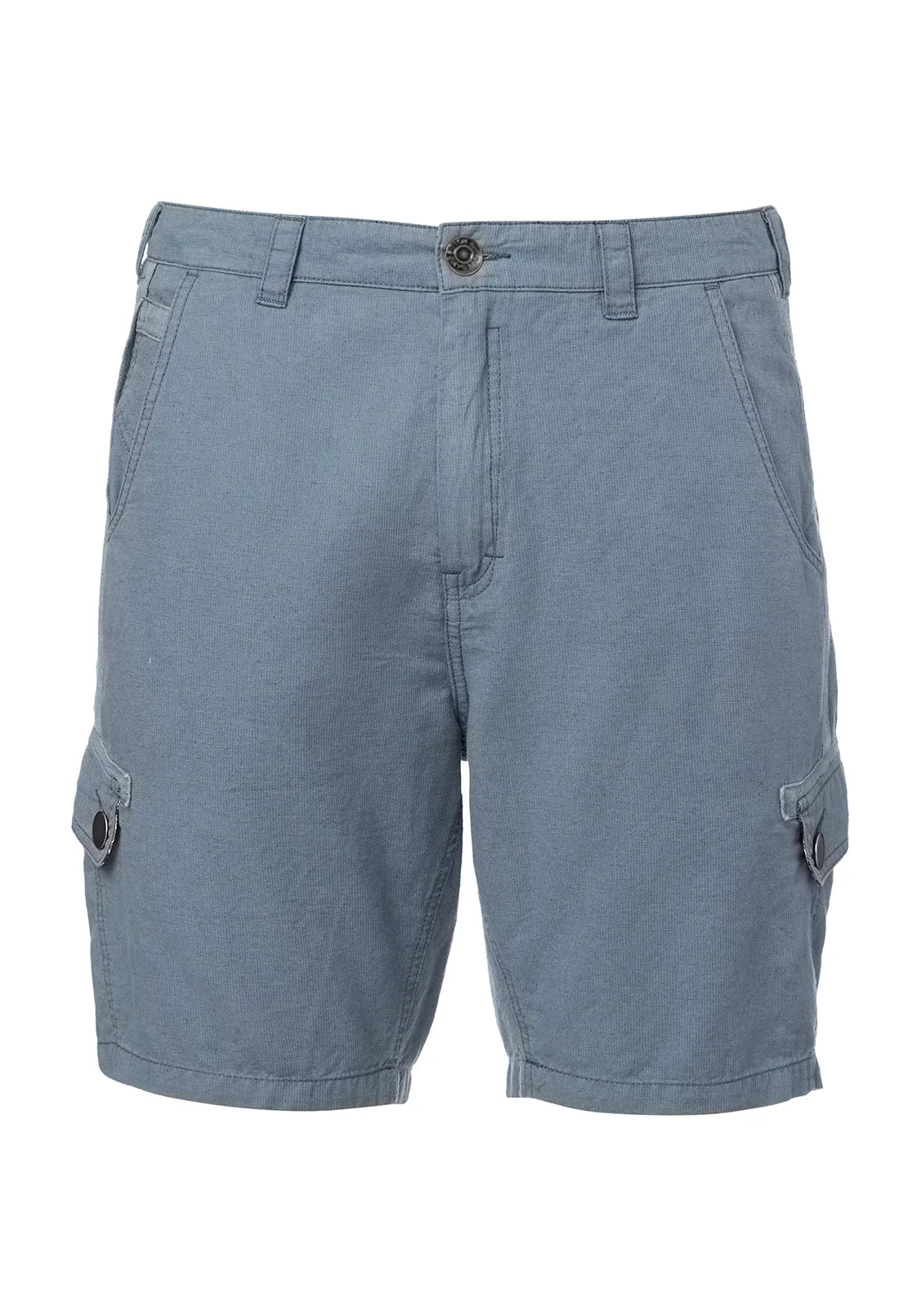 Havane Men's Linen Twill Shorts in Mirage Blue - BM23967