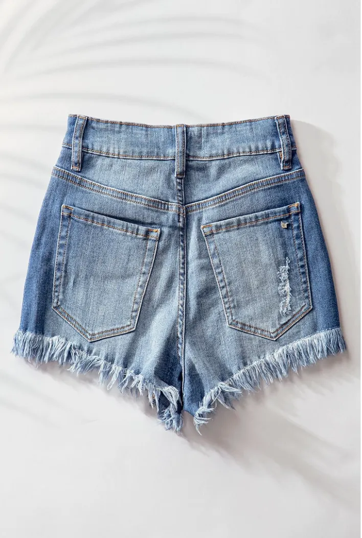 HIGH RISE DENIM SHORTS