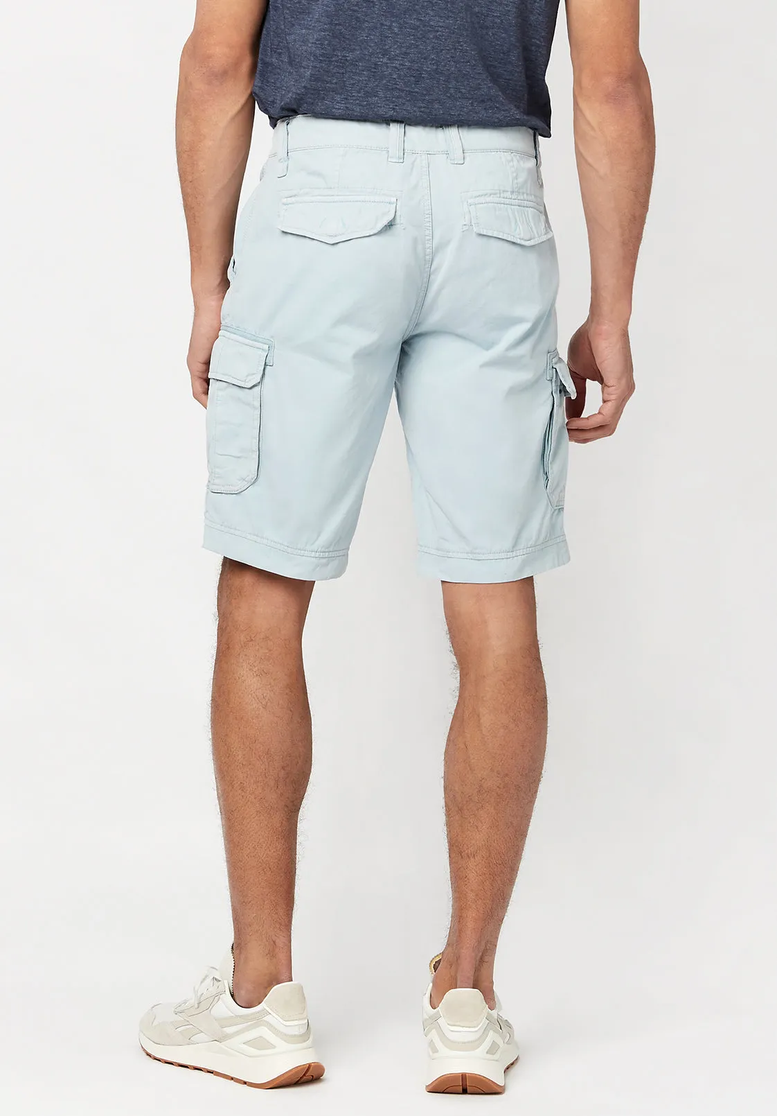 Hivibe Men's Stone Wash Shorts in Light Blue - BM23590