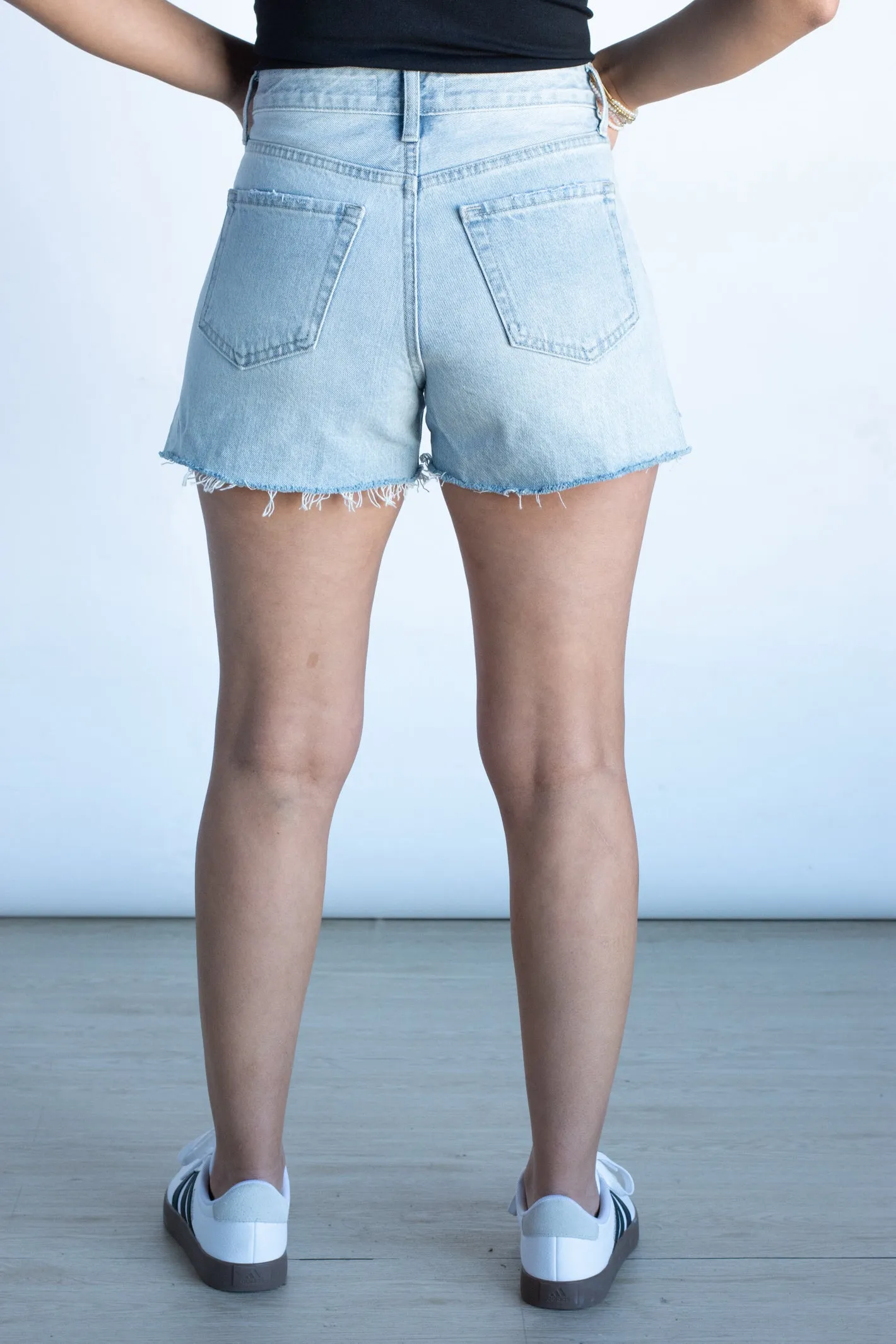 I Don't Wanna Know The Way Back Light Wash Denim Shorts