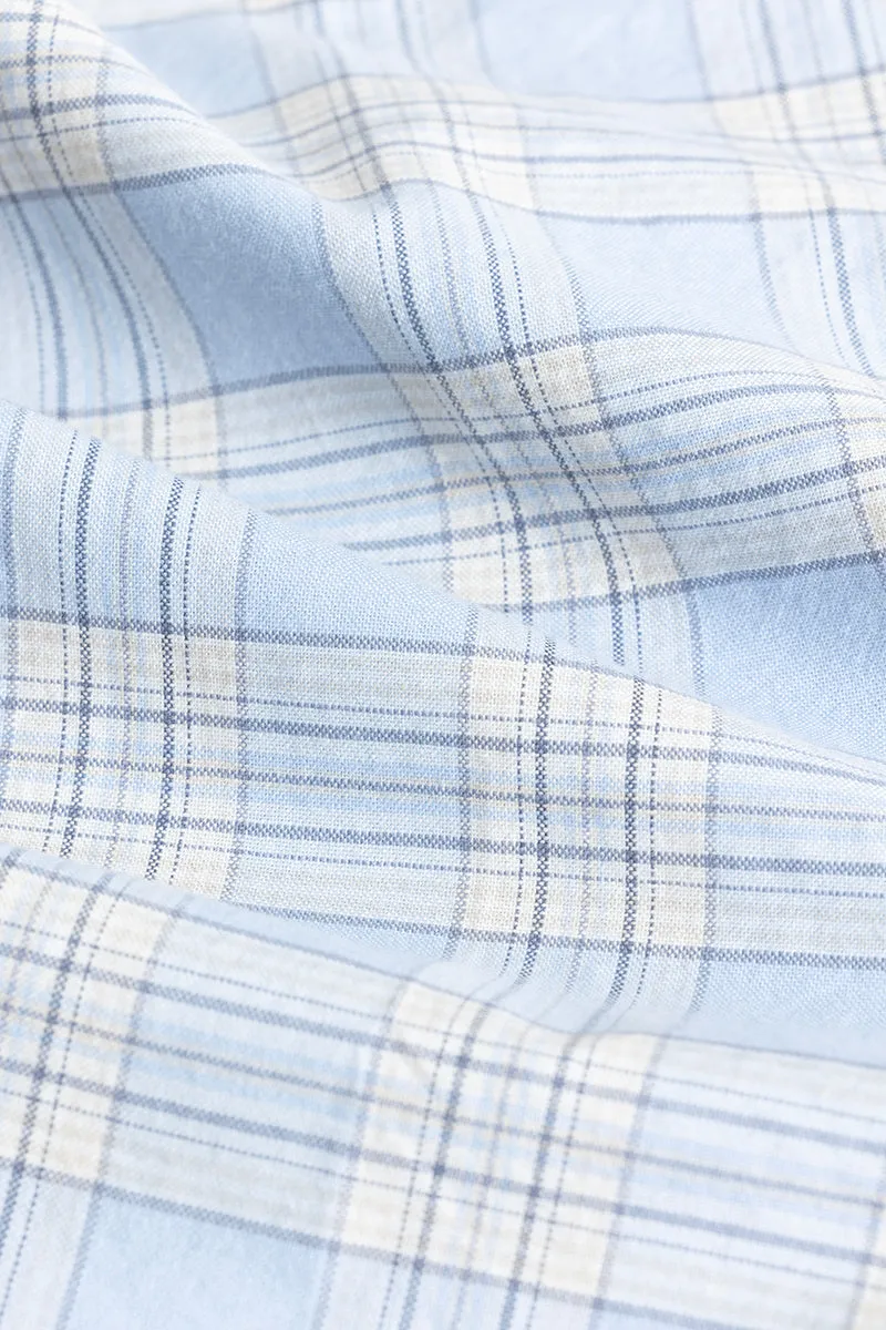 Interlock Plaid Blue Check Shirt