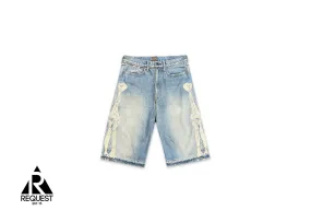 Blue Kapital Bone 5 Pocket Denim Shorts with Optimized Title Modifiers