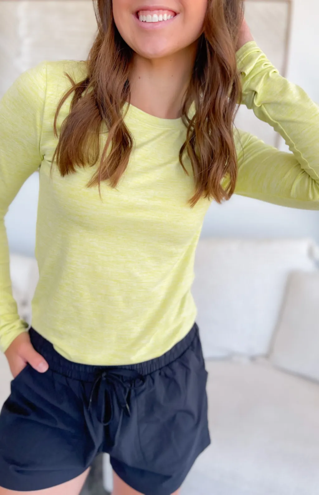 Kayla Two Tone Active Long Sleeve Top