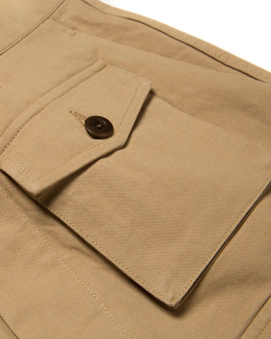 Khaki Multiple Pockets Cargo Shorts