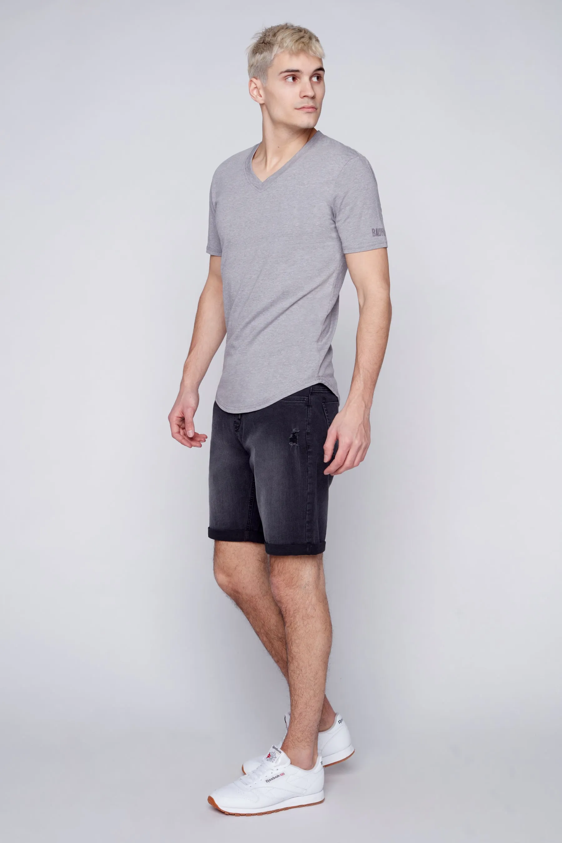 LENNON - Mens Rolled-Up Shorts - Vintage Black