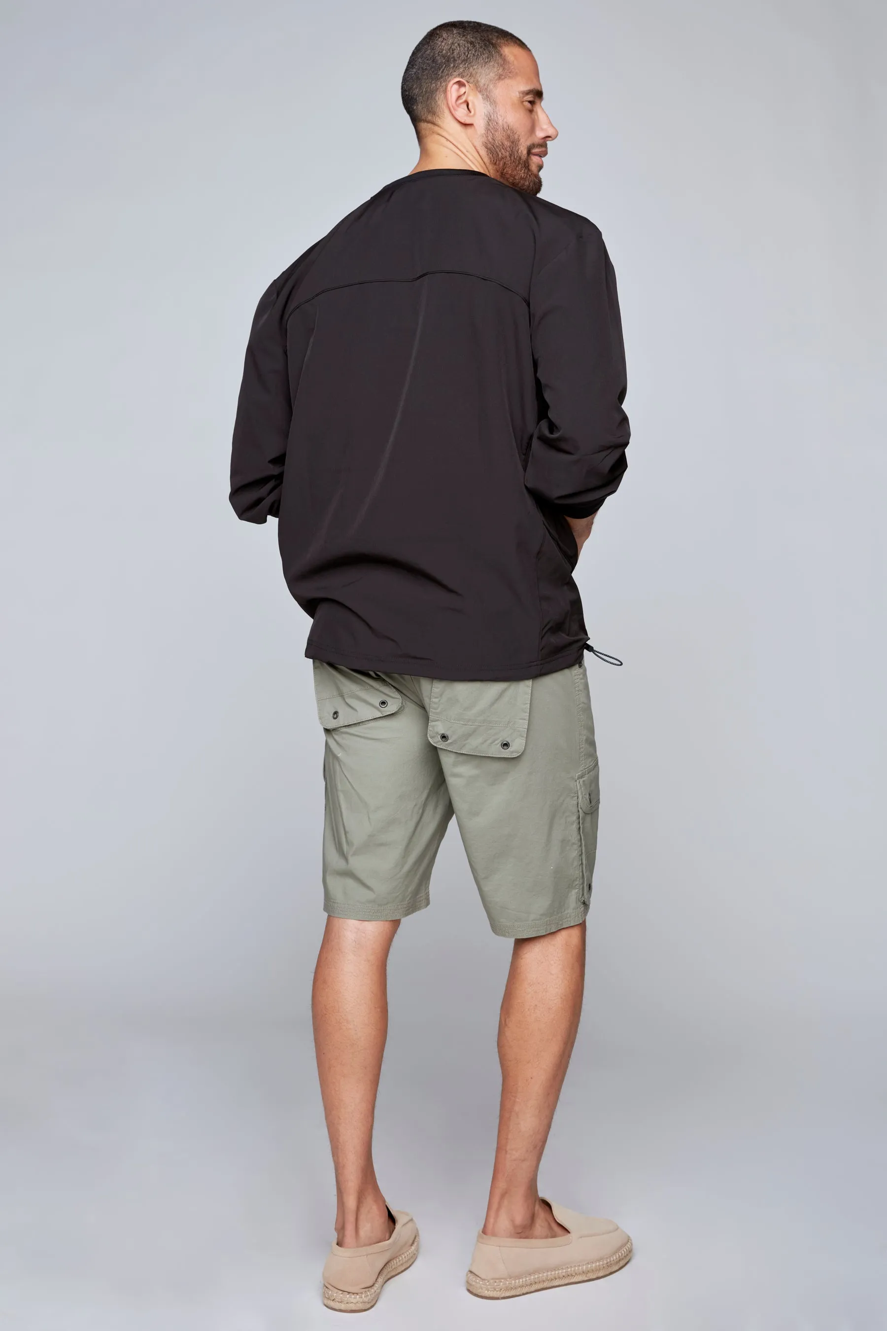 Men's Snap Cargo Poplin Short - Light Olive