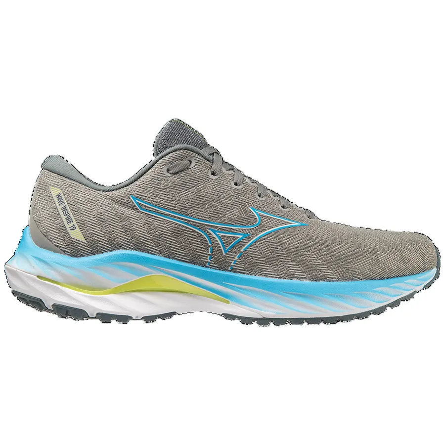 Mizuno anti-pronation men's running shoe Wave Inspire 19 J1GC234451 grey-blue