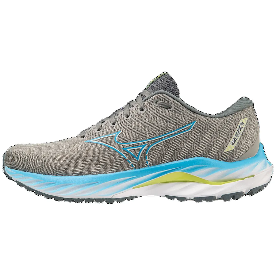 Mizuno anti-pronation men's running shoe Wave Inspire 19 J1GC234451 grey-blue