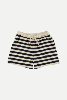 Navy Stripes Towelling Shorts