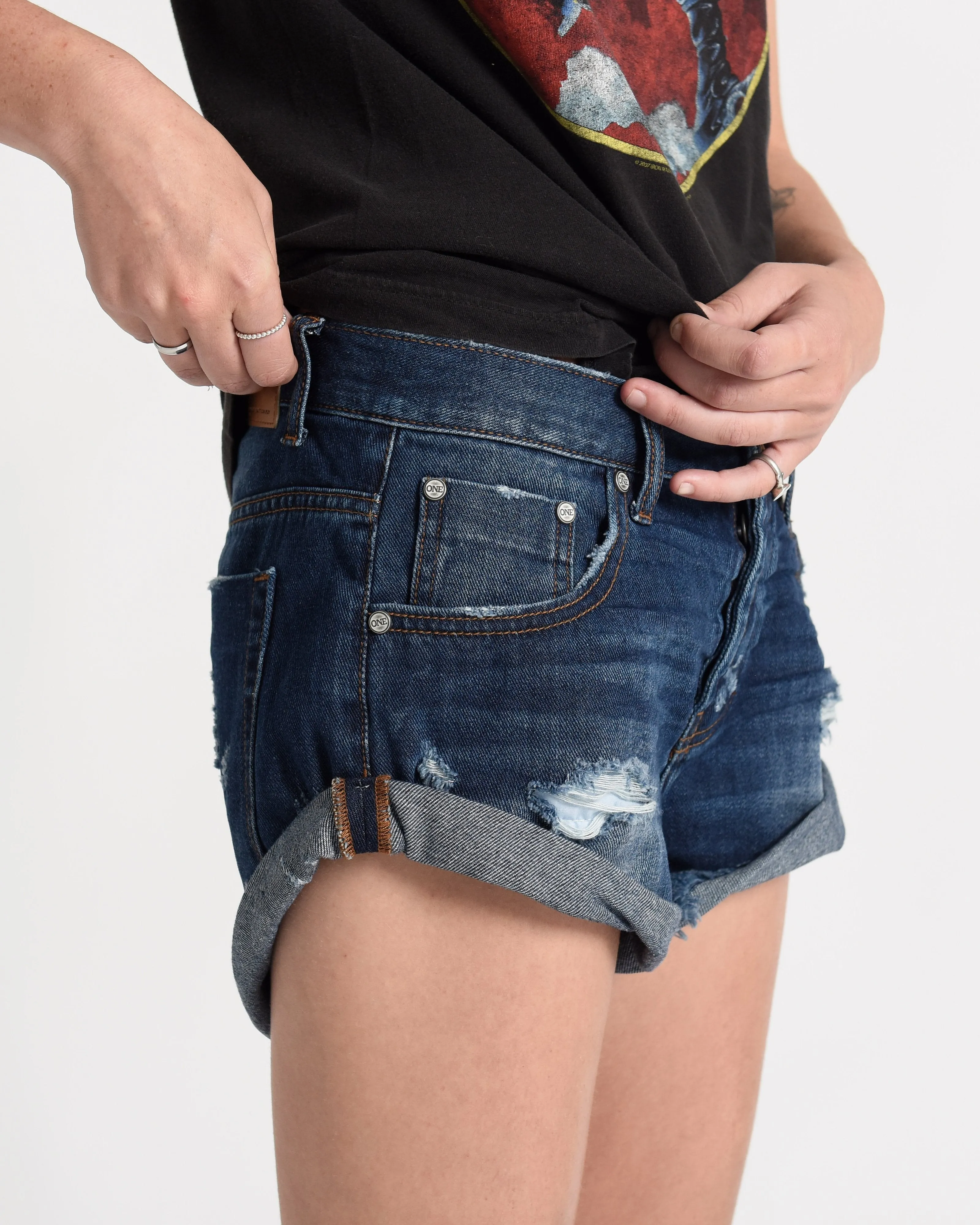 One Teaspoon Blue Moon Bandits Denim Shorts