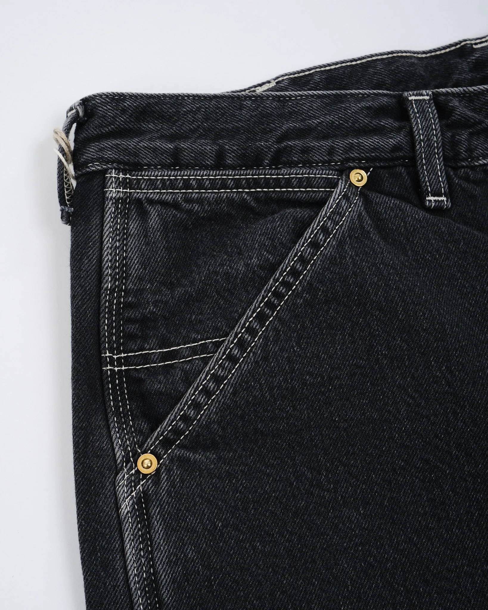 PAINTER SHORTS BLACK DENIM STONE