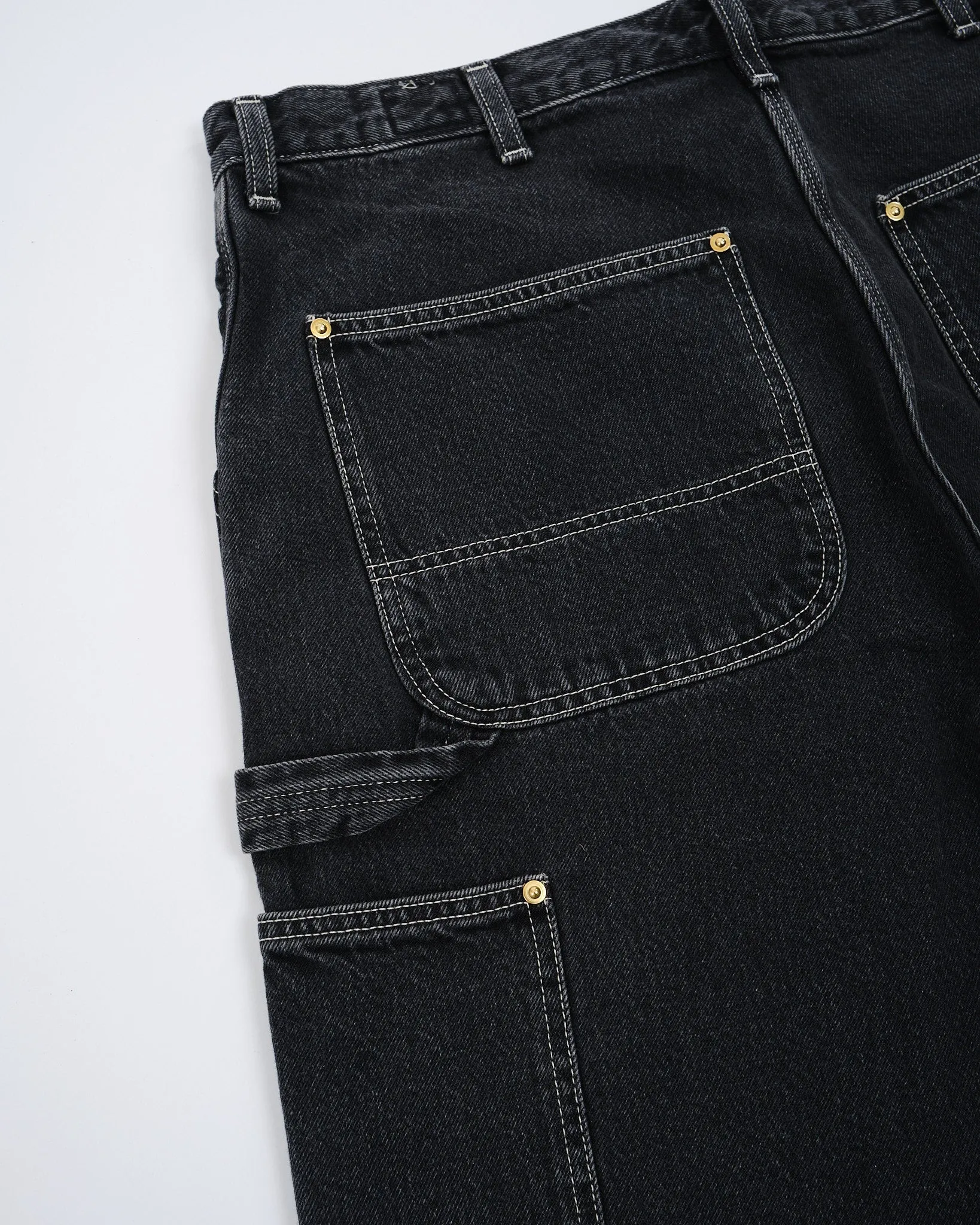 PAINTER SHORTS BLACK DENIM STONE