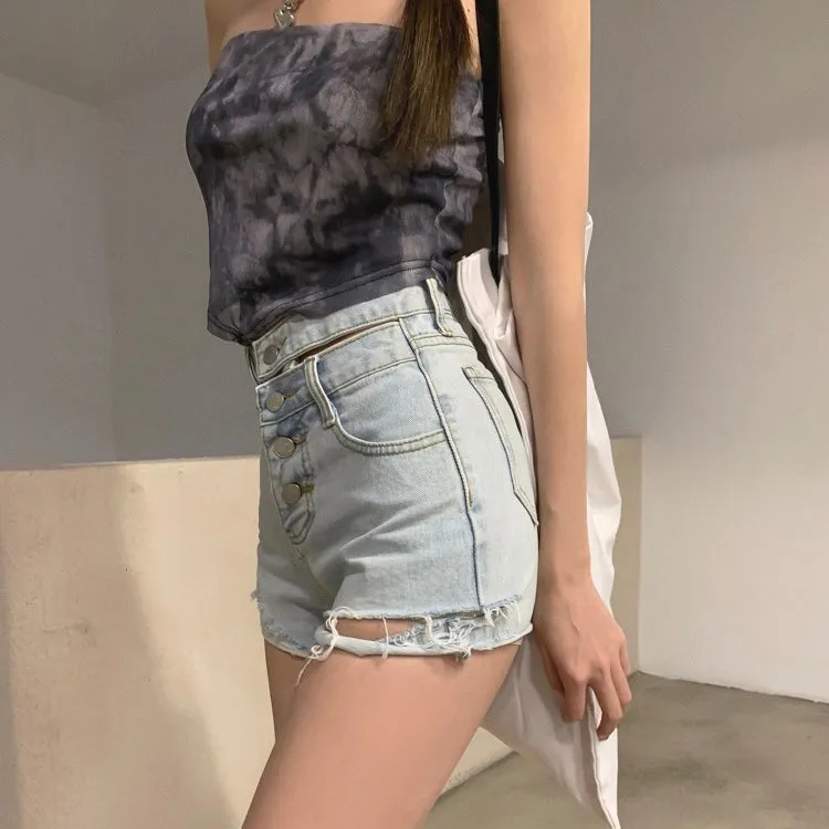 Quad Denim Shorts